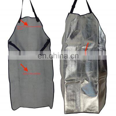Aluminized Apron PFR Radiant Heat Resistant Leather Apron photo-2