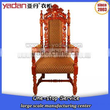 Church Wood Frame Furniture King Throne Chair With Armrest Made From China