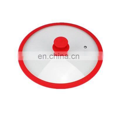 One Lid for Difference Size Pan Pot Multifunction Silicone Tempered Glass Lids photo-3