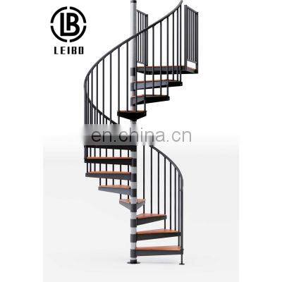 Dimensions Carbon Stainless Steel Structure Modern Design Metal Cast Iron Spiral Staircase photo-5