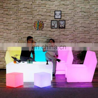 Waterproof inflatable luxury nightclub party bar lighting up led sectional sofas led bar furniture cocktail table