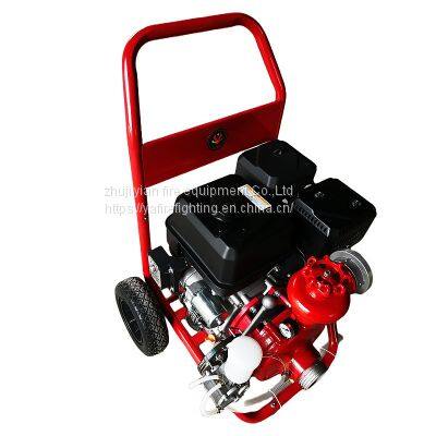 China yafirefighting portable fire pump on trolley cart