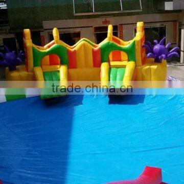 0.9mm PVC Tarpaulin Colorful Inflatable Land Amusemet Park for Sale photo-4