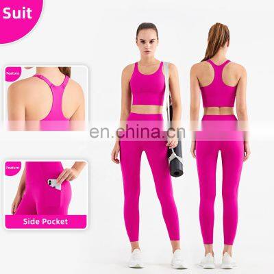 Breathable Adjustable Strap Racer Back Wholesale Fitness Gym Wear Women Sports Yoga Bra