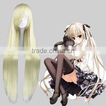 High Quality 100cm Long Straight Loveless Wig Agatsuma Soubi Beige Cosplay Hair Wig Synthetic Anime Wig