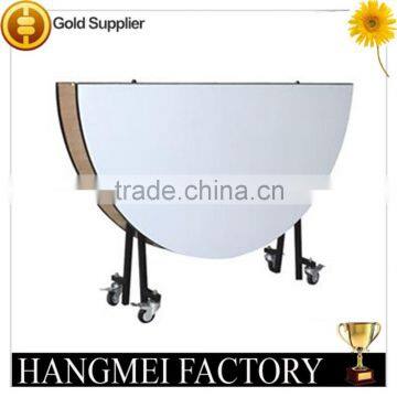 half moon table with wheels for restaurant