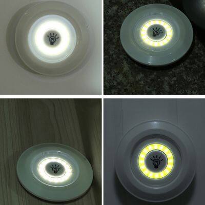 4 Inch Battery Operated Baby Adjustable Brightness Timer Puck Night Light With Remote Controller