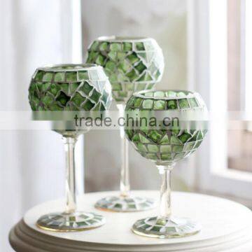 goblet mosaic candlestick