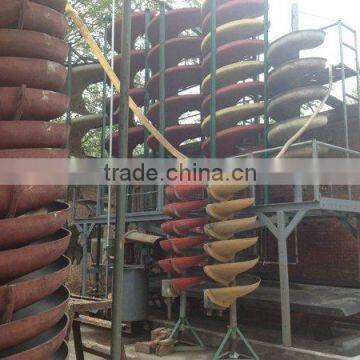 Heavy mineral gravity concentrate spiral sluice