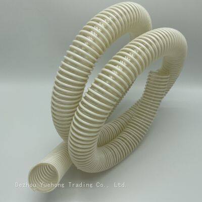 PU Reinforced Plastic Rib Hose, Polyurethane Inner Wall Smooth Material Transfer Pipe, Dust Suction Corrugated Pipe for Woodworking Dust Collection, High Temperature Resistant