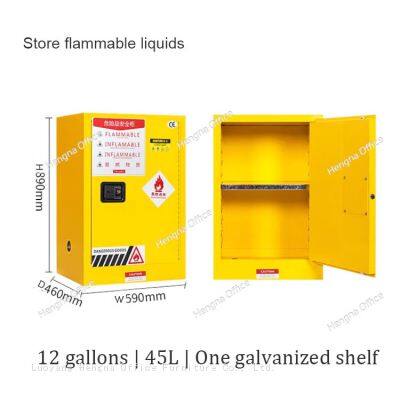 Laboratory Furniture| Modern Industrial Metal Safety Cabinet| 12 Gal Chemicals Storage Cabinet