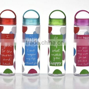 multi-colour printing bottle fruit infuser