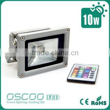 IP65 COB RGB 10W led floodlight with IR remote control/ RF LED Floodlight