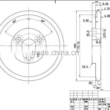 Blade for aluminum alloy heat insulation profile production line opening machine