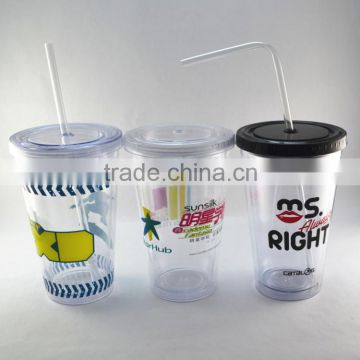 Mlife Wholesale Price 16oz High Quality Double Wall Insert Plastic Tumbler