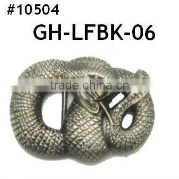 A 3D serpent metal belt buckles