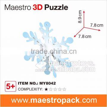 2PCS New Year Ornament 3d Puzzle Snowflake photo-2