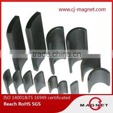 best quality arc magnet ferrite magnet Y30 for DC motors, car wiper motor