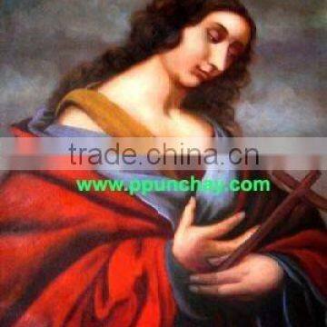 Art Oil Painting "Maria Magdalena" 28x20" Peru