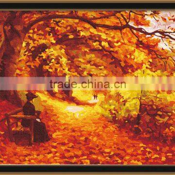 DIY oil painting by numbers canvas painting happy house for living room 5027