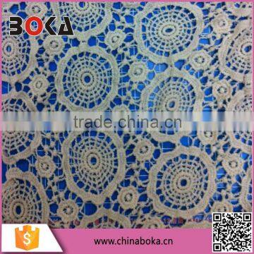 BOKA Cheap Fashon Offwhite Width 150cm cotton Lace Factory Direct Sales Trimming Lace fabric;wholesale cotton lace fabric