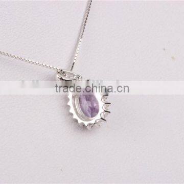 Luxurious American 18k White Gold Diamond Jewelry Fashion Necklace photo-3