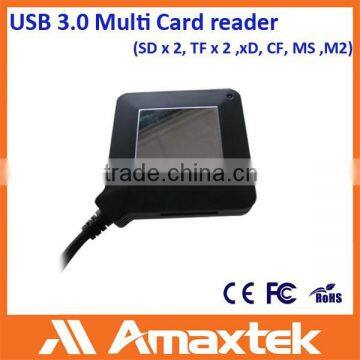 Fashionable SD+TF+xD+CF+MS+M2 all in one card reader