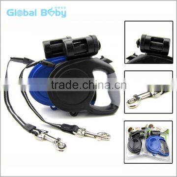 8M Length Retractable Dog Pet Leash With Waste Bag Dispenser
