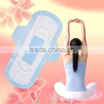 245mm ultra thin sanitary napkin with bule centre