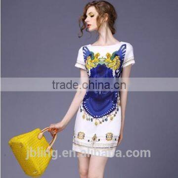 new model fancy printed ladies dress