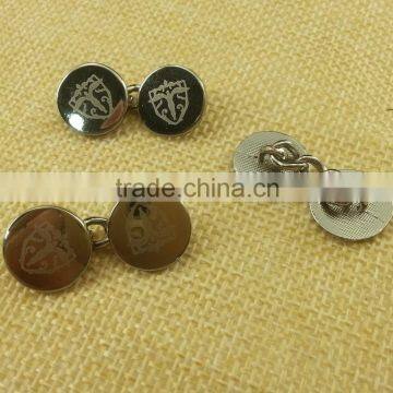 Two Parts Chain Link Metal Cuff Button For Men's Shirt--- 15806 photo-2