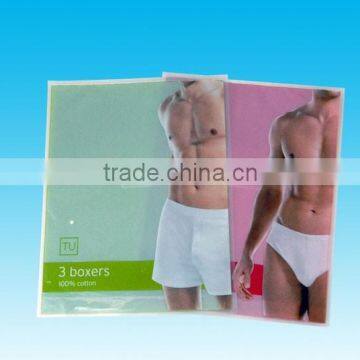 Three Side Heat Sealed Plastic Laminated Underwear Bag