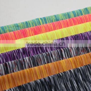 Weft Knitted Multi Color Yarn Dye Sportswear Clothing Fabric for Workout Compression Shorts photo-5
