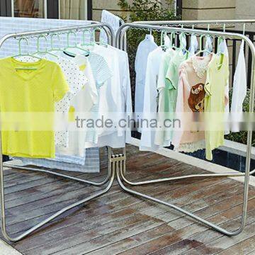 2015 indoor outdoor stainless steel adjustable standing clothes drying hanger SF5-120