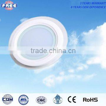 18w led glass panel lamp fixture shine from side aluminum alloy round widely used for high-end interior lighting lamps