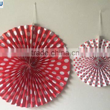 Hot Sales Paper Material Handmade Wall Decoration Paper Fan Decor