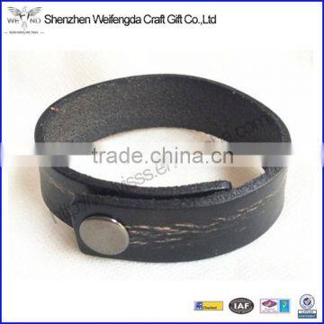 Promotional Gift Cheap Factory Wholesale Strip Style Leather Bracelet