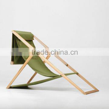 XZ Shape Wooden Frame Folding Beach Chair