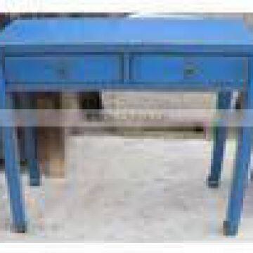 Reproduction vintage chinese classical antique furniture blue cabinet