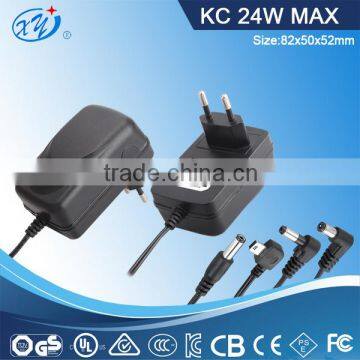 12V 2A AC adapter wall plug wih VI energy efficiency