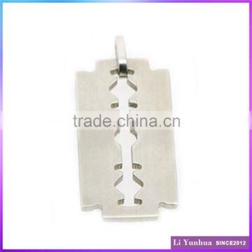 Cheap Laser Cutting Necklace Blade Stainless Steel Pendant