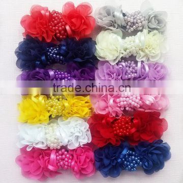 garment accessory/ fabric flower/kids hair bow/fashion accessory/large wholesale hair bows