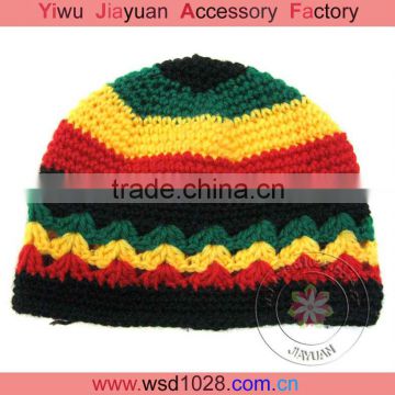 Handmade crochet beanie adult rasta/reggae hat