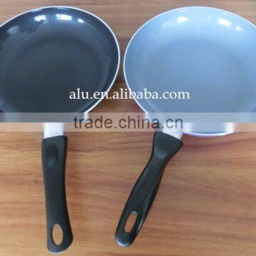 Aluminum Nonstick Pressed/ Forged Blue Ceramic Coating Fry Pan Pizza Pan Egg Pan Round Crepe Pan photo-3