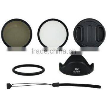 JJC 6-in-1 Lens Adapter Lens Adapter Ring Filters Lens Hood LH-JDC90 Lens Kit for CANON