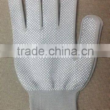Polyester PVC Dotted White Cotton Work Labor Gloves photo-4