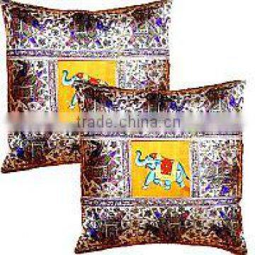 Printed Silk Cushion Covers