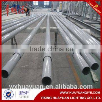 Round tapered steel pole for light