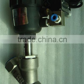 Pneumatic Angle Seat Valve With Solenoid Valve