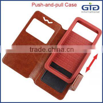 [GGIT] Wholesale Push-Pull Universal Flip Case Universal Leather Phone Case photo-2
